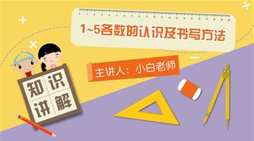 1～5各数的认识及书写方法