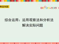 综合运用：运用观察法和分析法解决实际问题