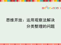 运用观察法解决分类整理的问题