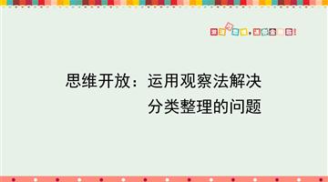 运用观察法解决分类整理的问题