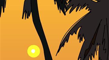 《三亚落日》课文朗读动漫