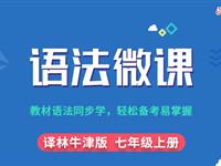 《英语语法微课》七年级上（译林牛津版）
